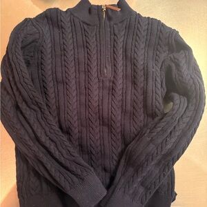 Rachel Riley Navy Cable Knit Sweater